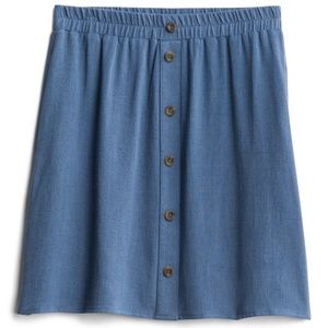 Button Front Skirt L